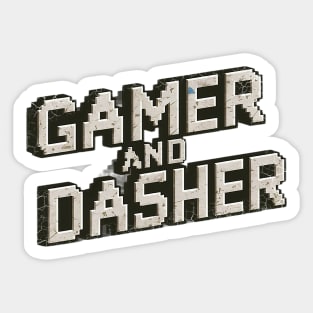 Gamer and Dasher the DoorDasher Sticker